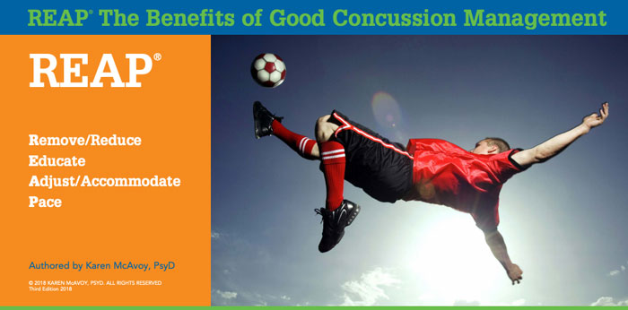 REAP The Benefits of Good Concussion Management - REAP: Remove/Reduce, Educate, Adjust/Accommodate, Pace